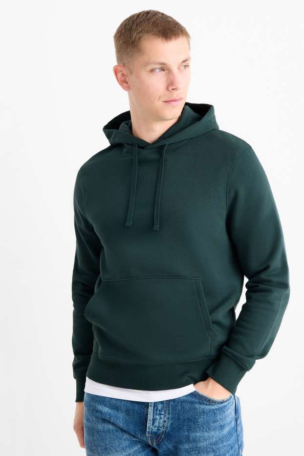 Men - Hoodie - dark green