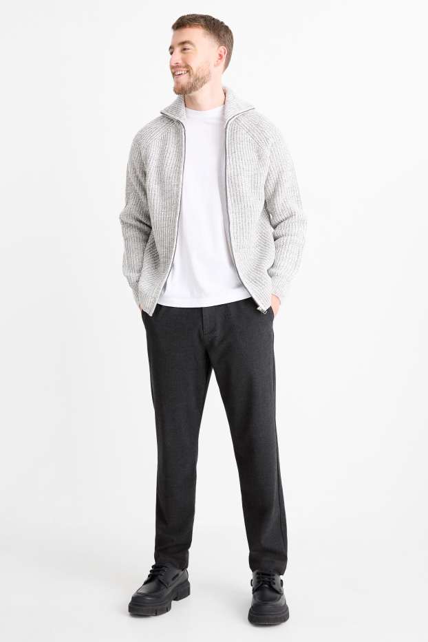 Uomo - Pantaloni chino - tapered fit - grigio scuro