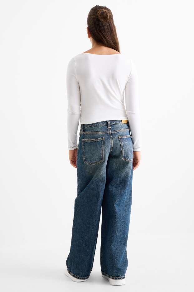 Kinder Mädchen - Baggy Jeans - dunkeljeansblau
