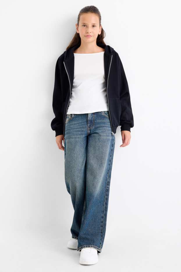 Kinder Mädchen - Baggy Jeans - dunkeljeansblau