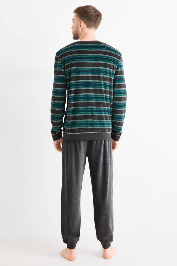Hombre - Pijama de invierno - gris oscuro