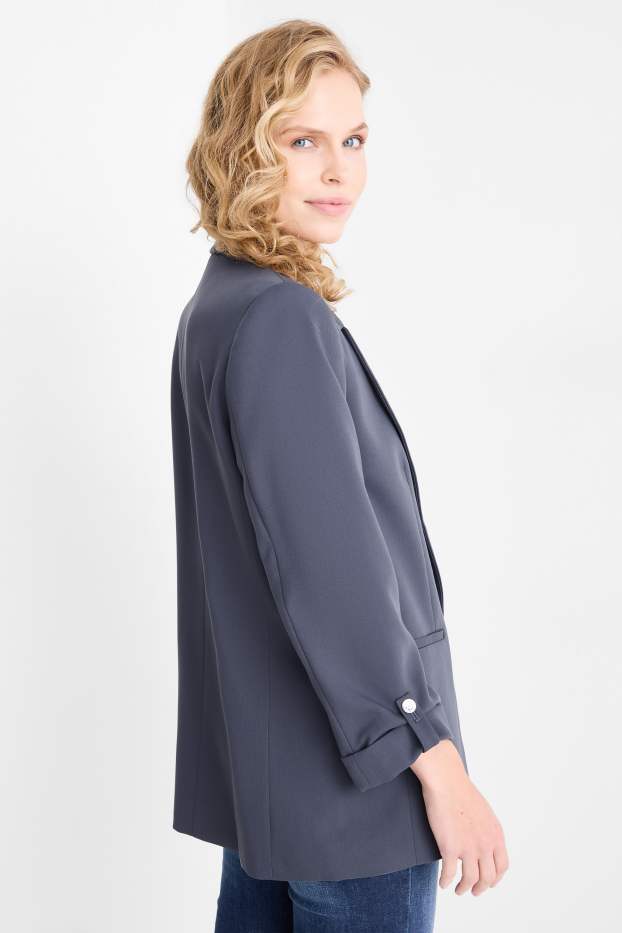 Mujer - Americana larga - regular fit - azul oscuro