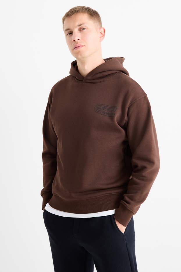 Men - Hoodie - dark brown