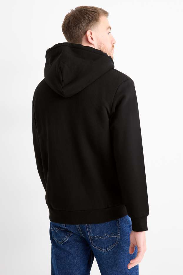 Men - Zip-through hoodie - black
