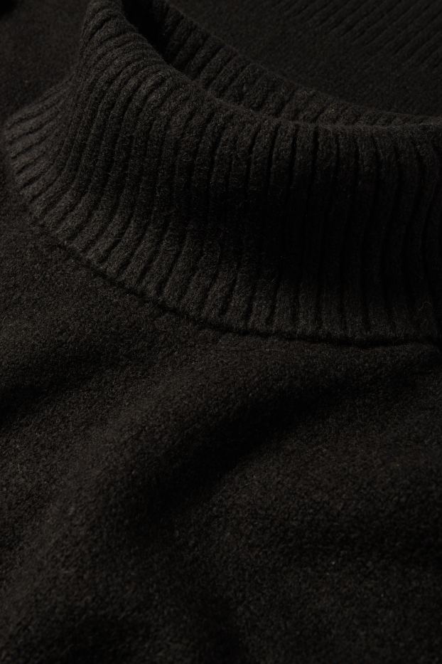 Damen - Strickkleid - schwarz
