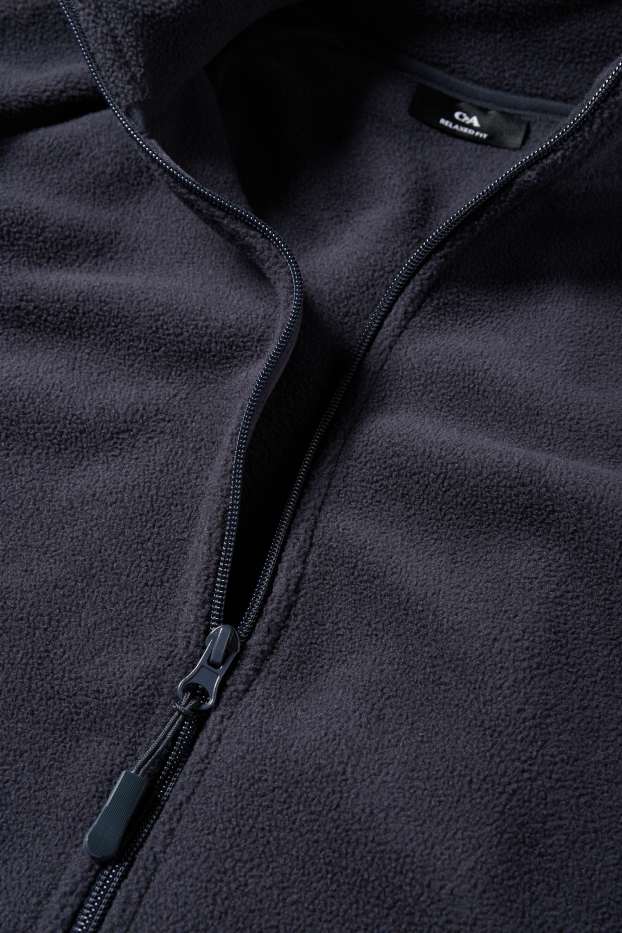 Heren - Fleecejack - donkerblauw