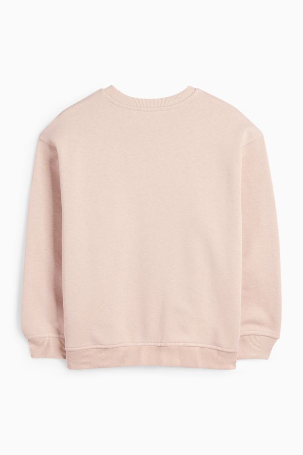Kinder Mädchen - Sweatshirt mit Strasssteinen - rosa