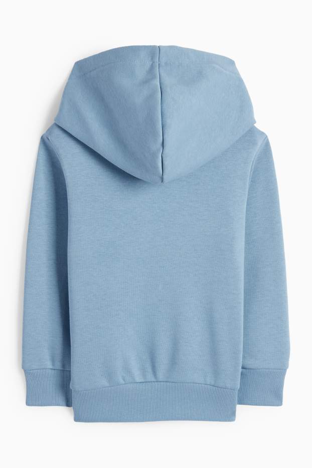 Kinderen: jongens - Dinosaurus, tijger en voertuigen - hoodie - blauw