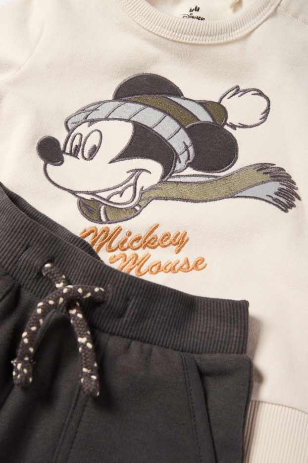 Baby Jungen - Micky Maus - Baby-Outfit - 2 teilig - hellbeige