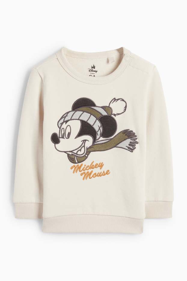 Baby Jungen - Micky Maus - Baby-Outfit - 2 teilig - hellbeige