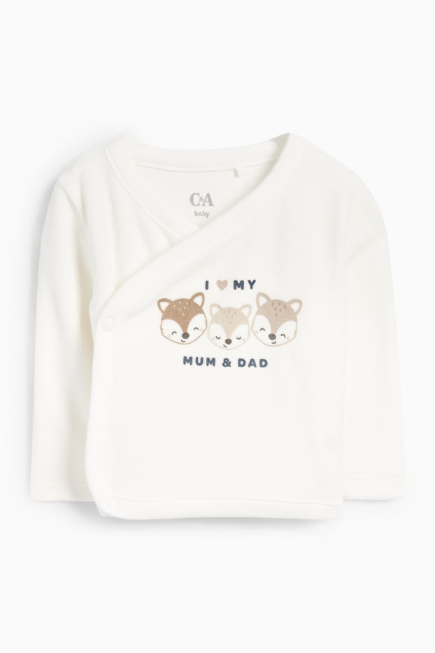 Baby Jungen - Fuchs - Erstlingsoutfit - 2 teilig - weiss