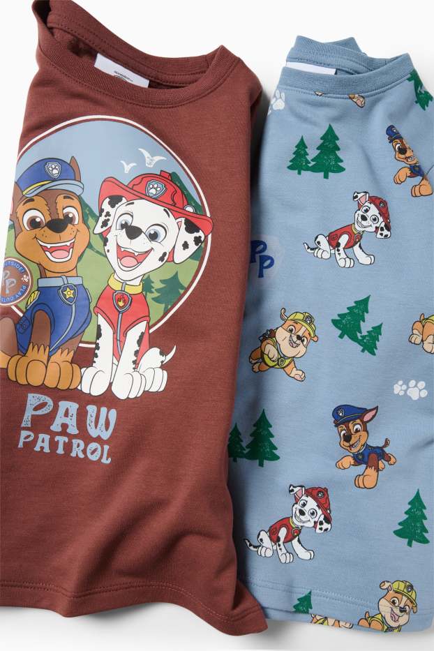 Kinder Buben - Multipack 2er - PAW Patrol - Chase, Marshall - Langarmshirt - dunkelbraun