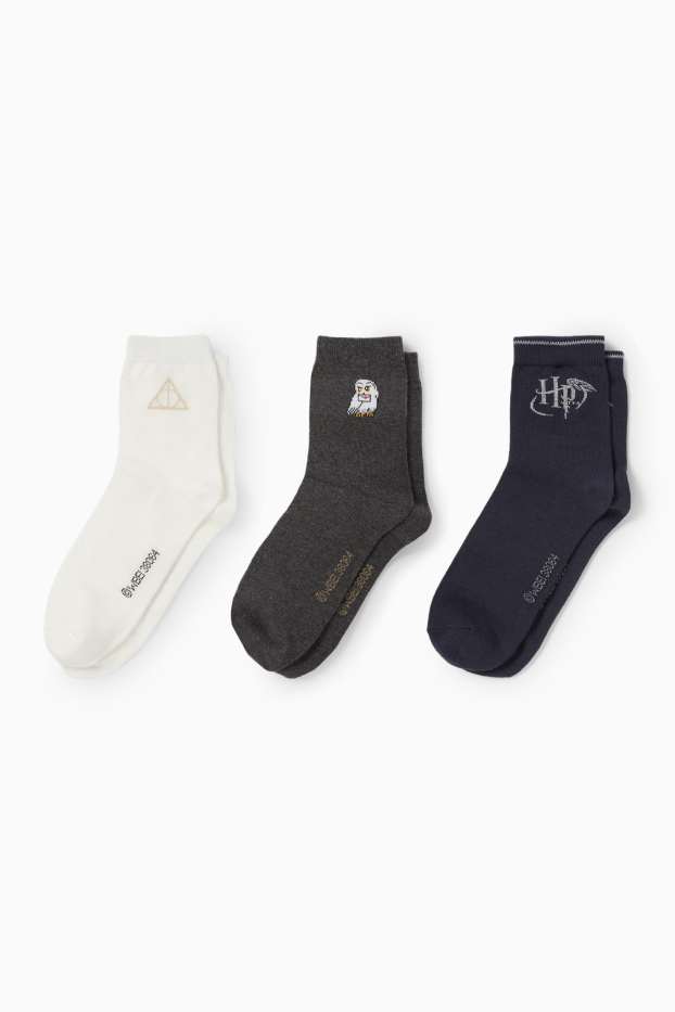 Women - Multipack of 3 - Harry Potter - socks with motif - dark blue