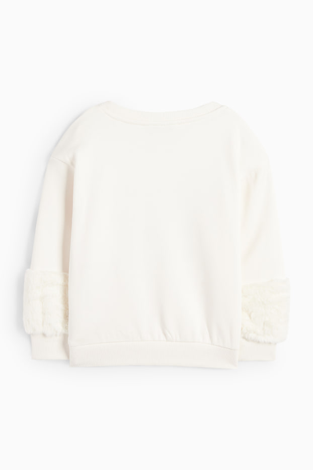 Kinder Mädchen - Rehkitz - Sweatshirt - cremeweiß