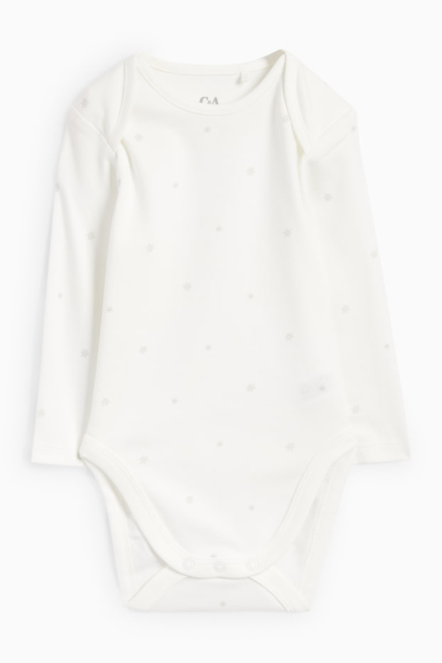Neonati - Cervo e pinguino - set con tutina - 2 pezzi - bianco