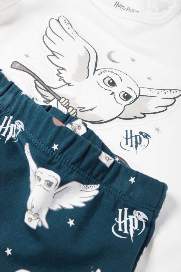 Unisex - Harry Potter - babypyjama - 2-delig - donkerblauw / wit