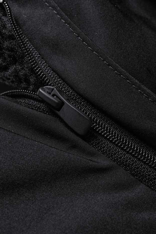 Men - Parka with hood - lined - water-repellent - black