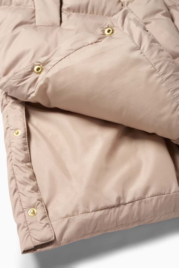 Enfants filles - Doudoune à capuche - beige clair