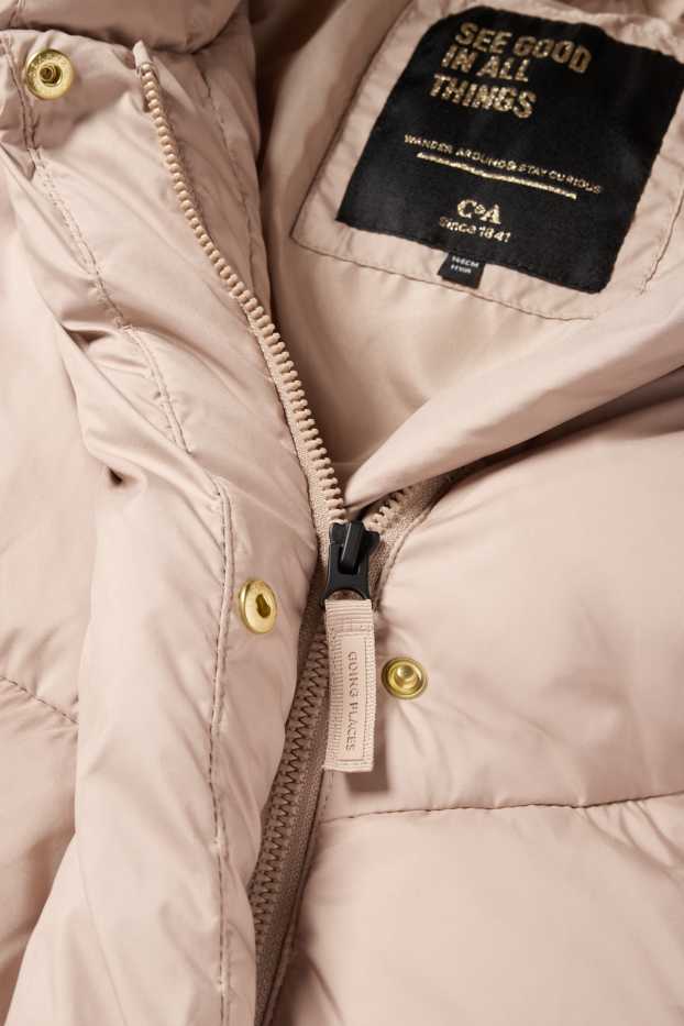Enfants filles - Doudoune à capuche - beige clair
