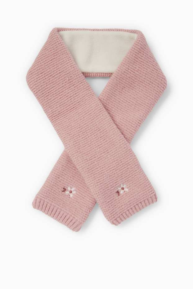 Baby Mädchen - Blümchen - Baby-Schal - rosa
