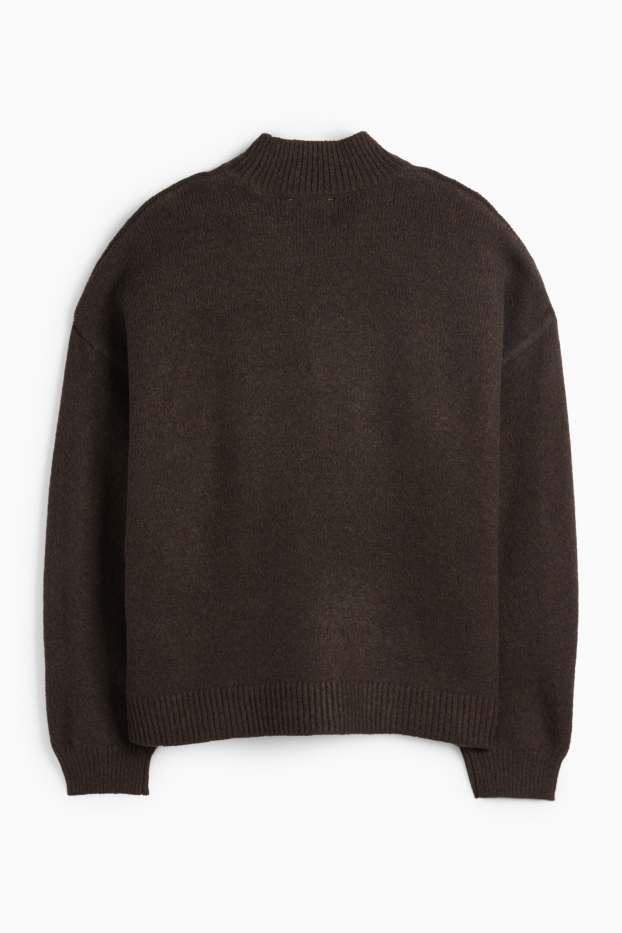 Dámské - Svetr - tmavohnědá