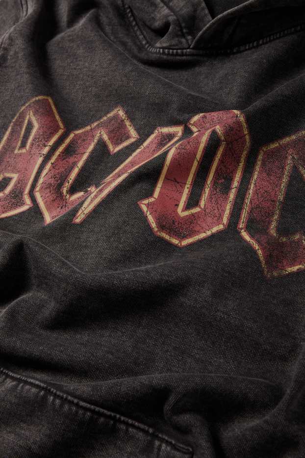 Pánské - Mikina s kapucí - AC/DC - tmavošedá