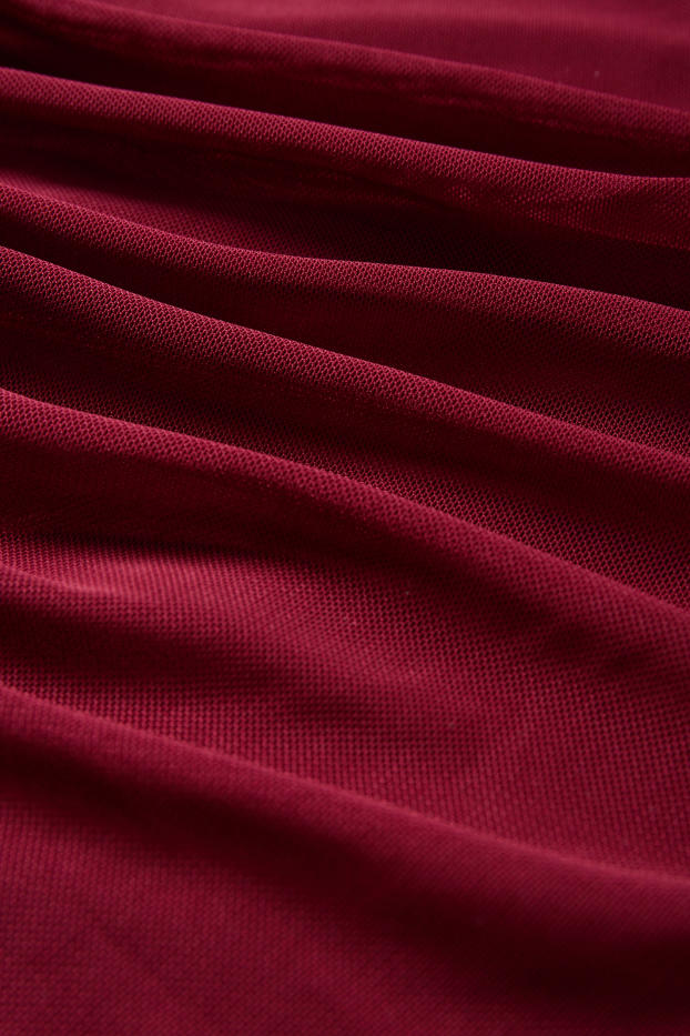 Dames - Body - mesh - bordeaux