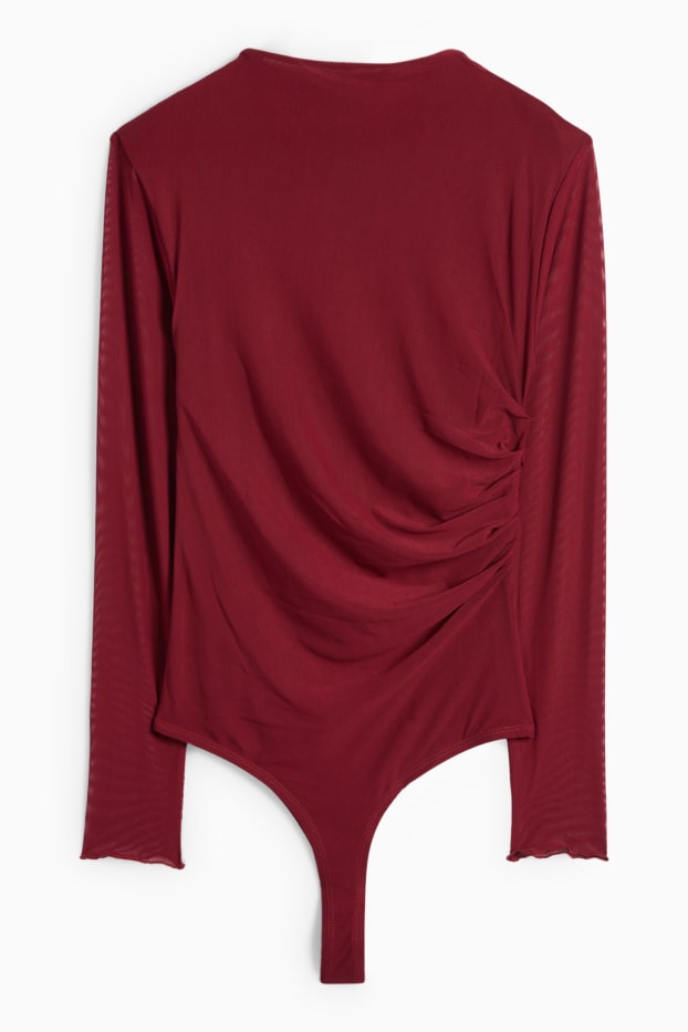 Dames - Body - mesh - bordeaux