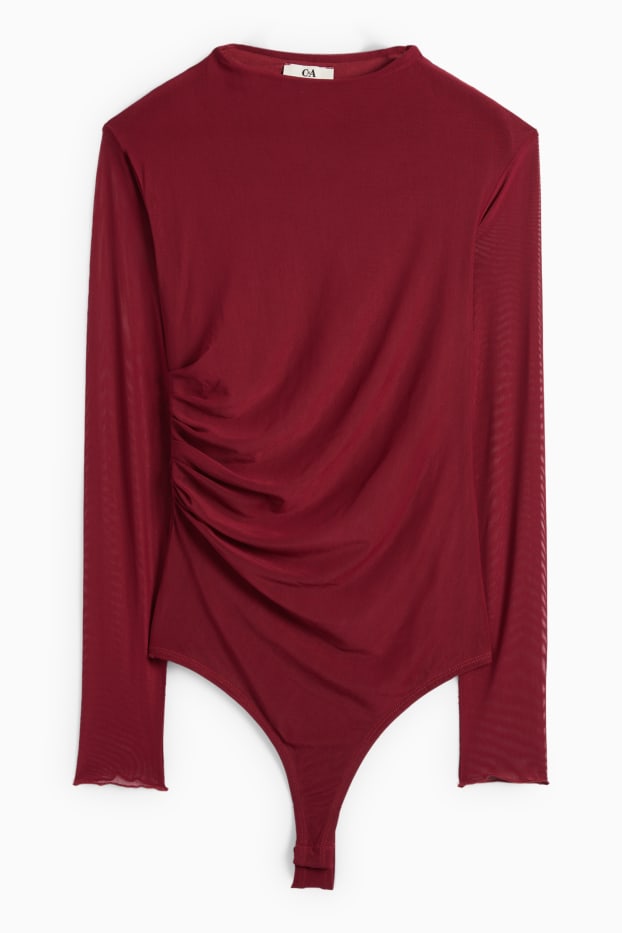 Dames - Body - mesh - bordeaux