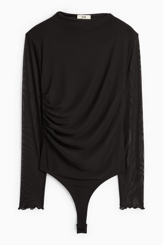 Dames - Body - mesh - zwart
