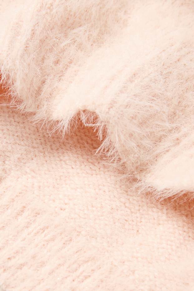 Děti - dívky - Souprava - svetr, sukně a punčochové kalhoty - 3dílná - růžová