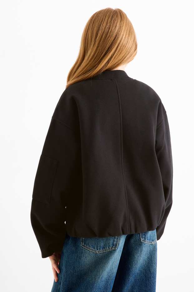 Enfants filles - Blouson aviateur - doublé - noir