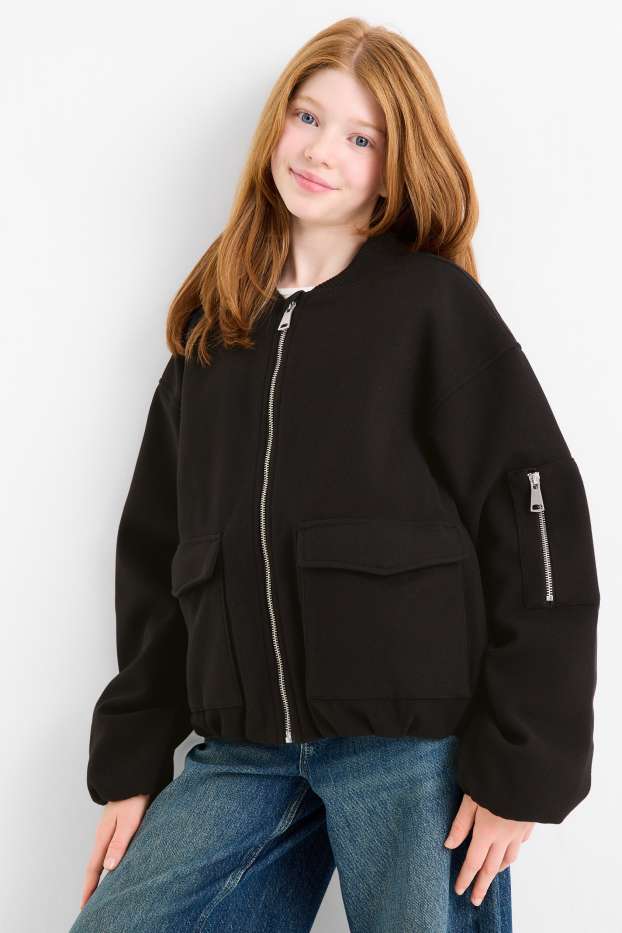Nena - Jaqueta bomber - enconxat - negre