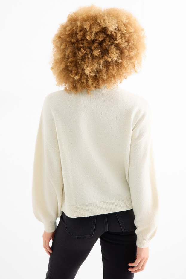 Damen - Pullover - cremeweiss