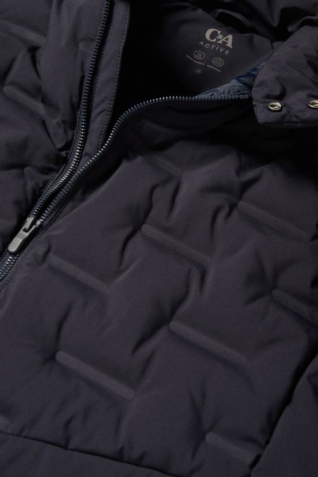 Men - Quilted jacket - water-repellent - dark blue