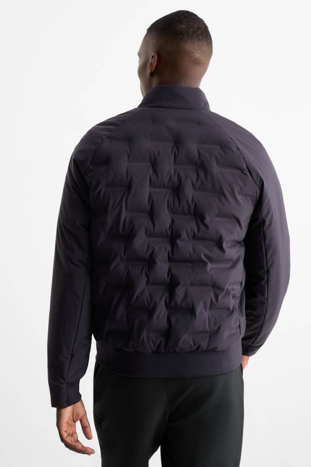 Men - Quilted jacket - water-repellent - dark blue