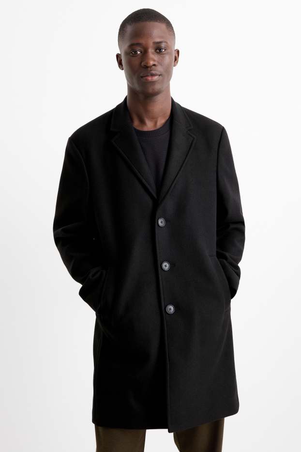 Hommes - Manteau - bleu foncé