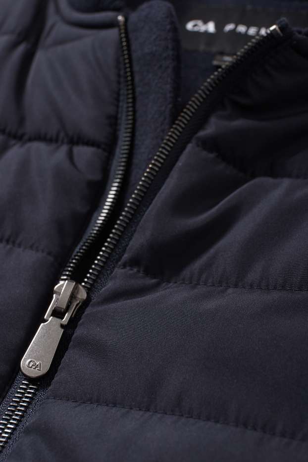 Heren - Blouson met stiksels - donkerblauw