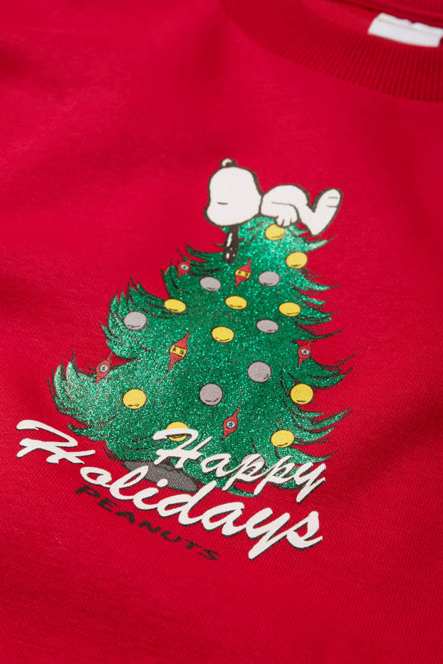 Femmes - Sweat de Noël - Peanuts - rouge