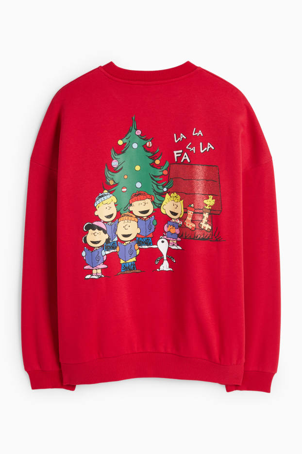 Femmes - Sweat de Noël - Peanuts - rouge