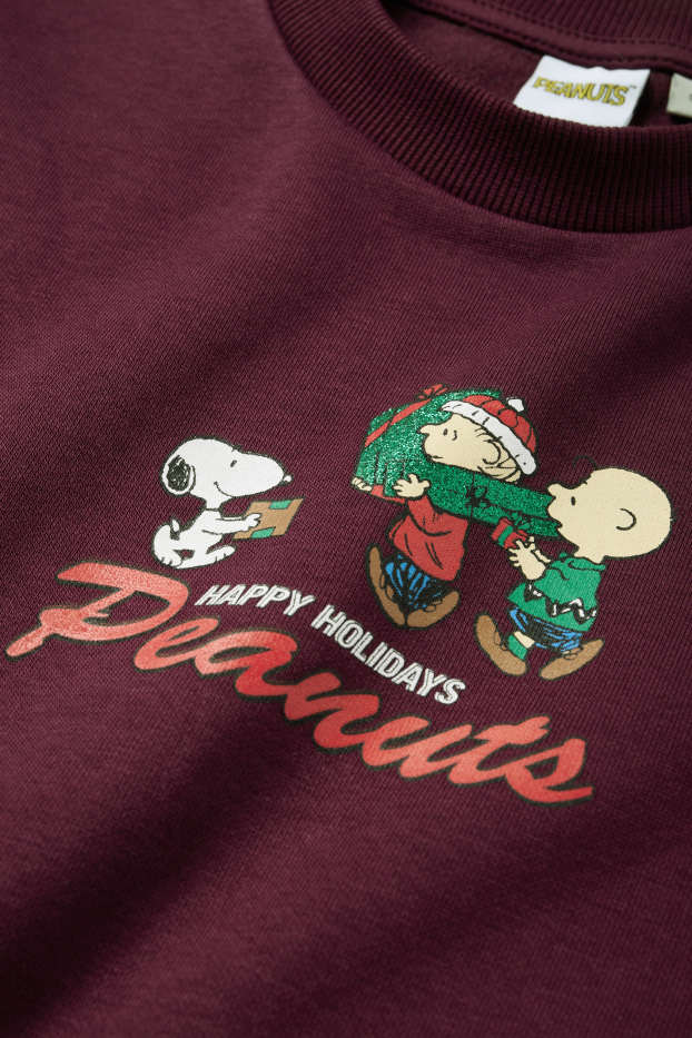 Women - Christmas sweatshirt - Peanuts - bordeaux