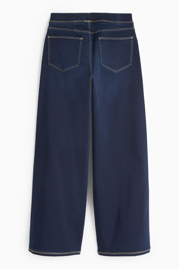 Bambine - Jeggings a gamba larga - jeans blu scuro