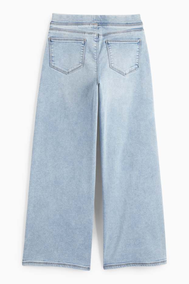 Kinder Mädchen - Wide Leg Jeggings - helljeansblau