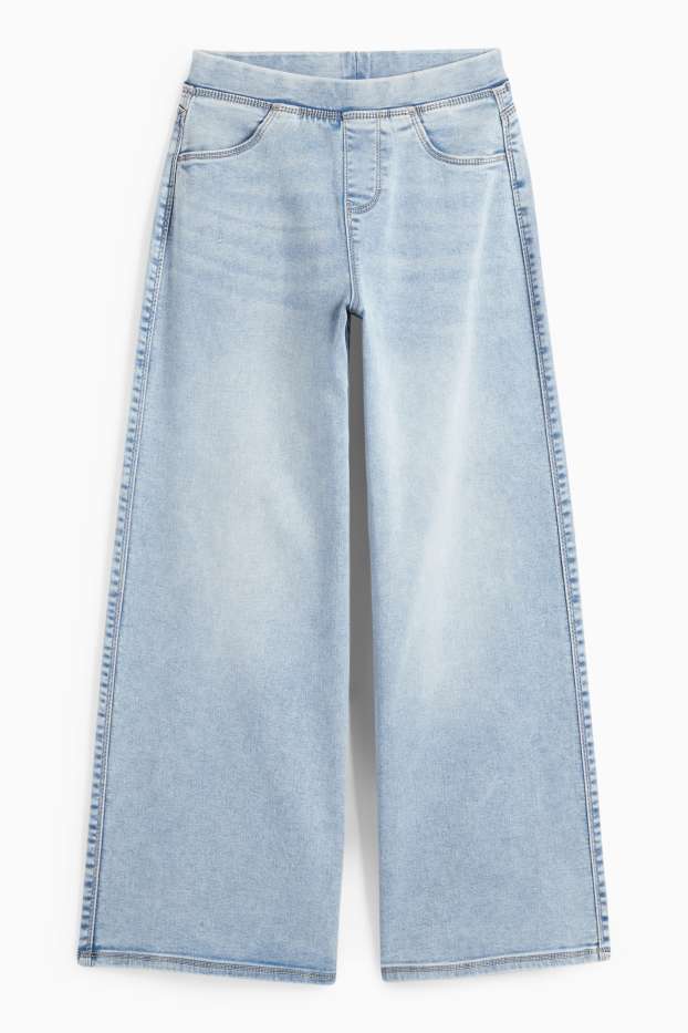 Kinder Mädchen - Wide Leg Jeggings - helljeansblau