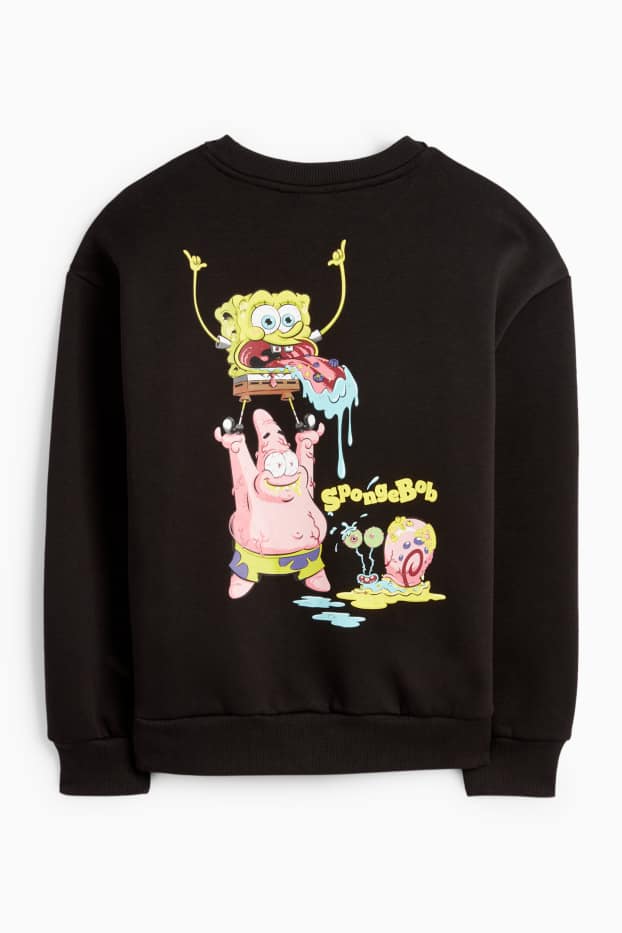 Kinderen: jongens - SpongeBob Squarepants - sweatshirt - zwart