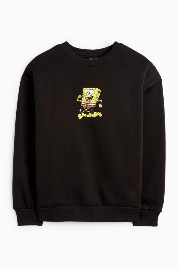 Kinderen: jongens - SpongeBob Squarepants - sweatshirt - zwart