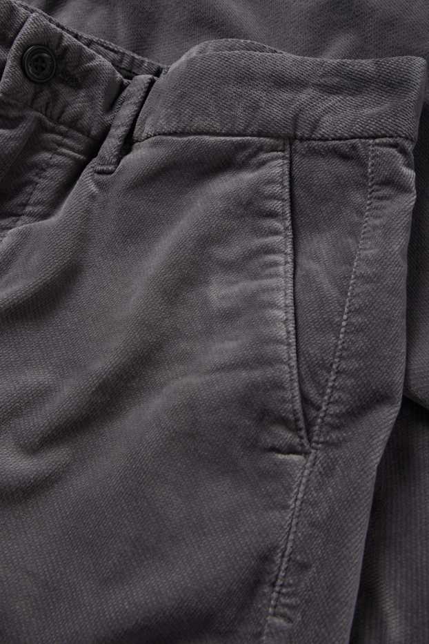 Pánské - Kalhoty chino - regular fit - strukturované - tmavošedá