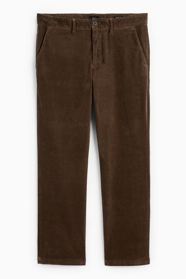 Herren - Chino - Regular Fit - strukturiert - dunkelbraun