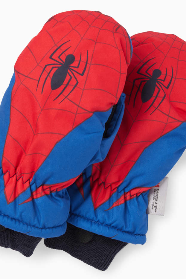 Kinderen: jongens - Spider-Man - wanten - gevoerd - rood / donkerblauw