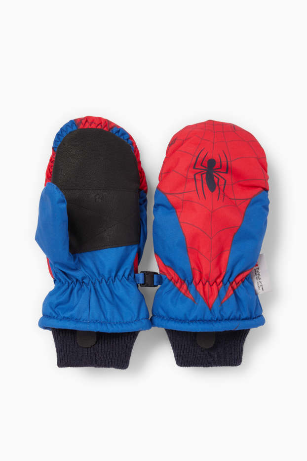 Kinderen: jongens - Spider-Man - wanten - gevoerd - rood / donkerblauw